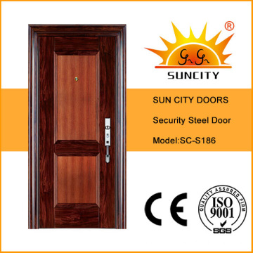A porta principal da casa moderna projeta a porta de aço da segurança (SC-S186)